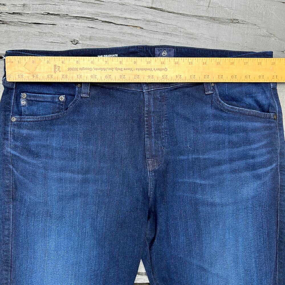 Men's AG Blue Jeans The Graduate Tailored Leg 38x30.5" - Picture 6 of 8